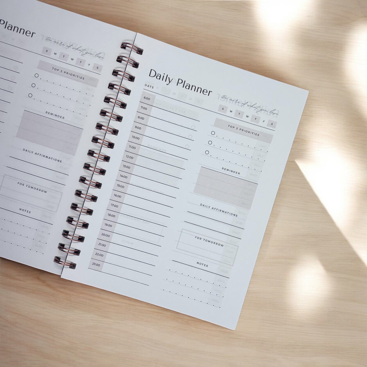 Hard Cover Day Planner 6.5"x9.0"