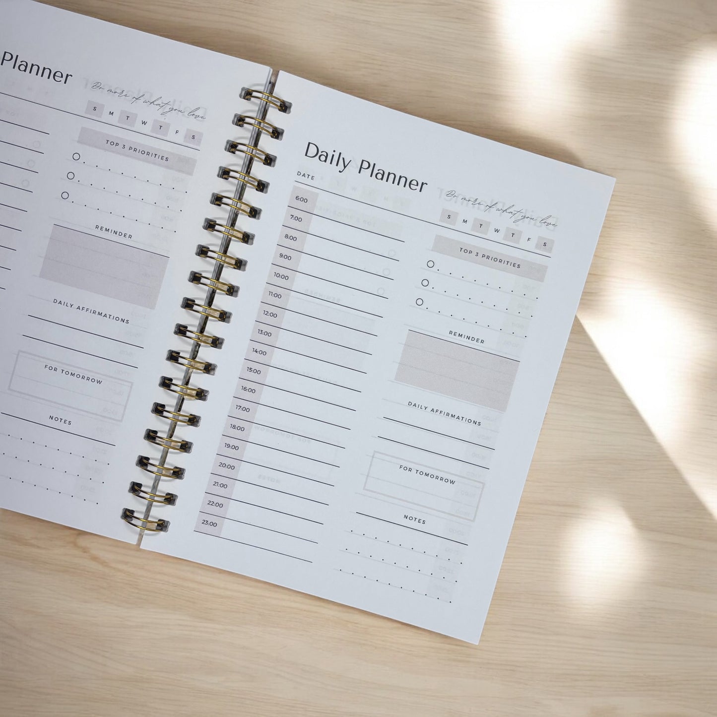 Hard Cover Day Planner 6.5"x9.0"
