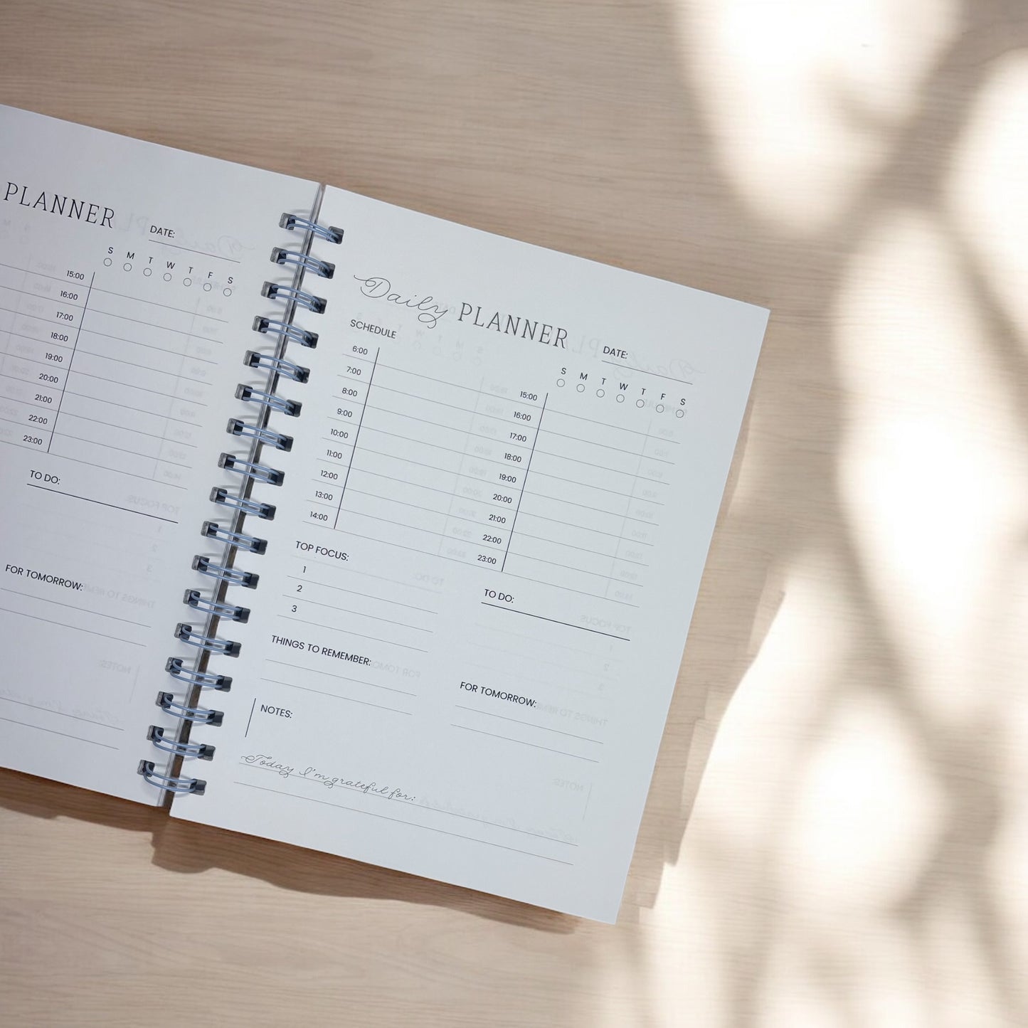 Hard Cover Day Planner 6.5"x9.0"