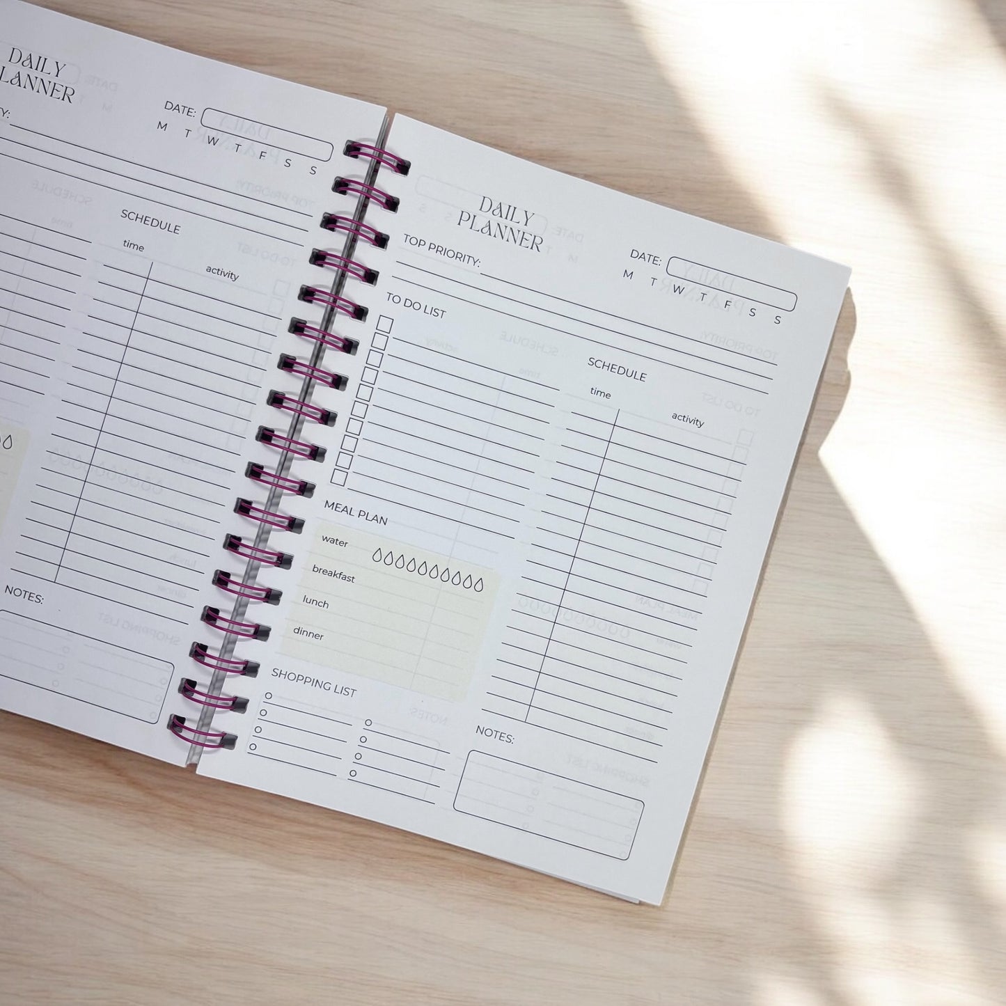 Hard Cover Day Planner 6.5"x9.0"