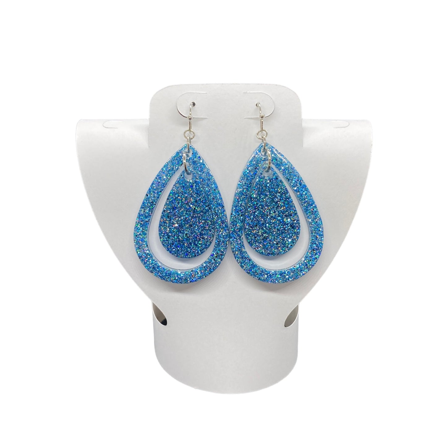 Earrings Cerulean Double Teardrop