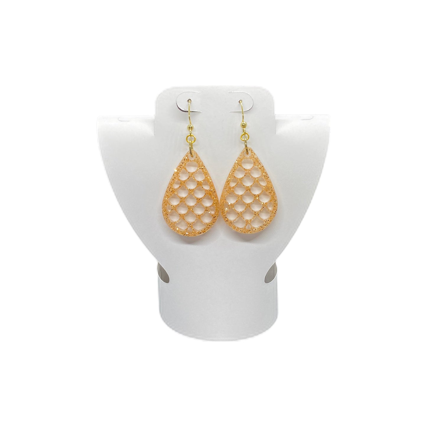 Earrings Champagne Scales