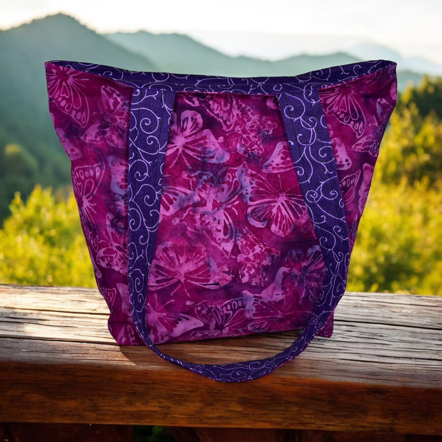 Small Pink and Purple Shopping Bag