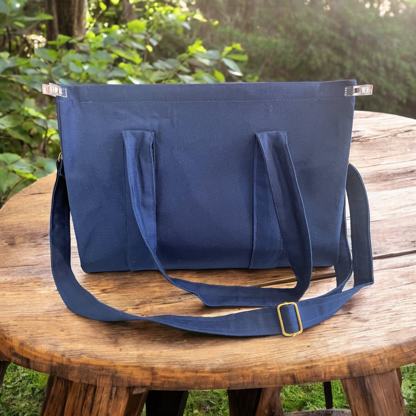 Navy Canvas Tote Bag Medium