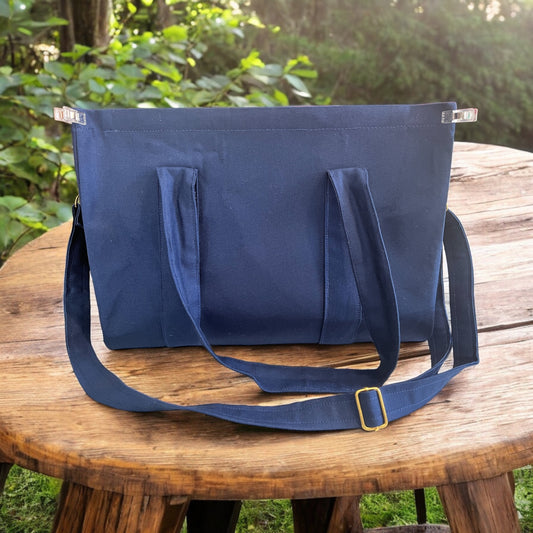 Navy Canvas Tote Bag Medium