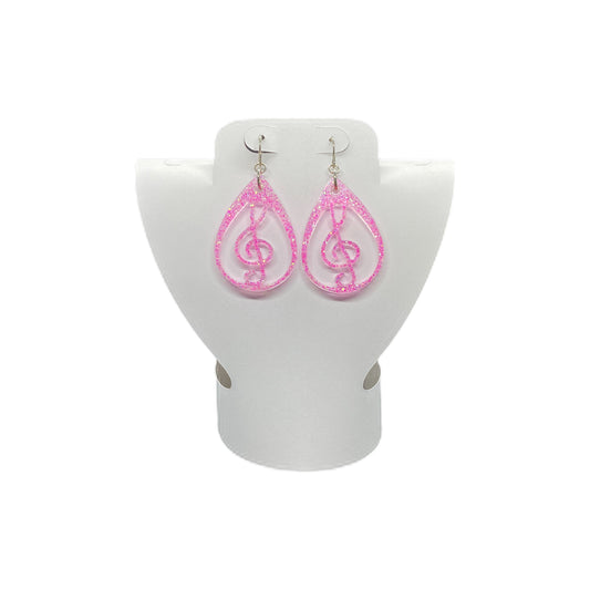 Earrings Pink Music