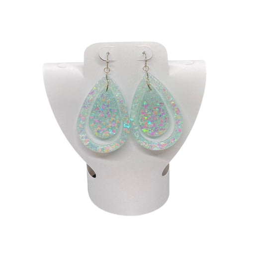 Earrings Ocean Hearts Double Teardrop