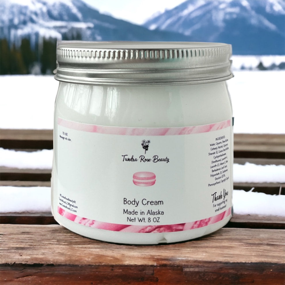 Strawberry Vanilla Macaron Body Cream 8oz