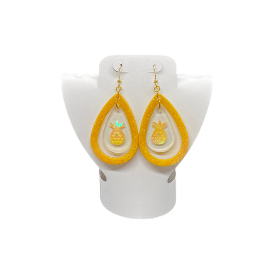 Earrings Pineapple Tear Drop